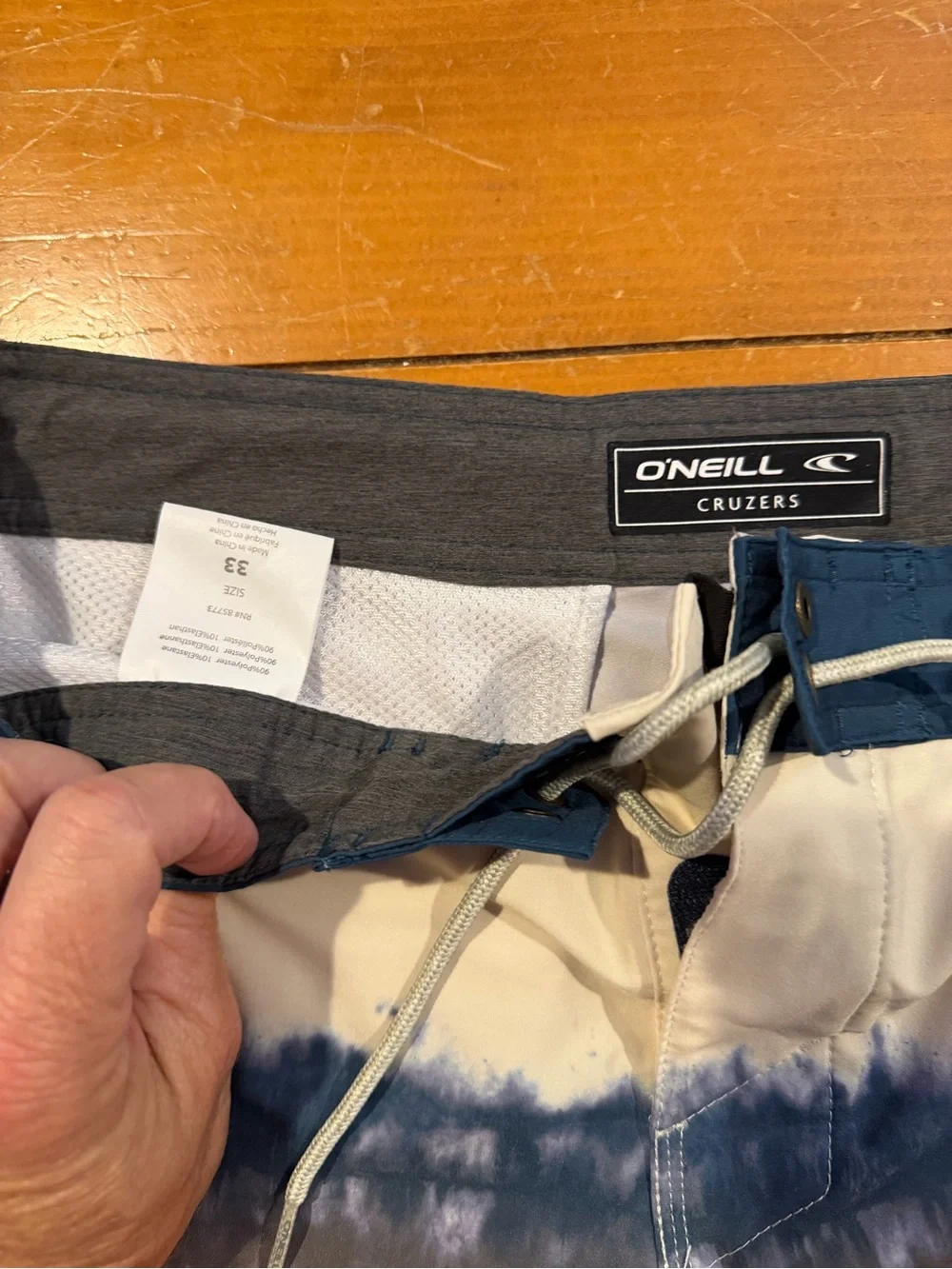 O'Neill Men’s Navy, Orange & Cream Tie-Dye Boardshorts